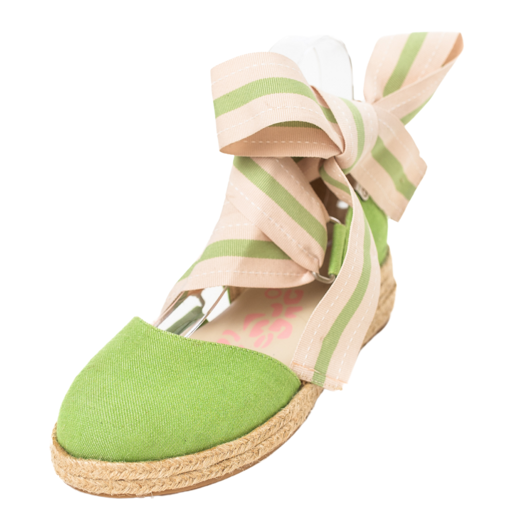 QUADSis Elaine Too Espadrille Wedge Green Apple