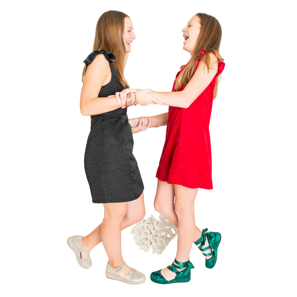 QUADSis Elaine Ballerina Shoes Green Pine Velvet.  Comfortable, sustainable, low heel mary jane wedge with adjustable double strap.  Denim, genuine leather, and patent materials with cork midsole. Ballerina wedge heel with adjustable satin ribbon. Genuine leather and luxurious velvet.