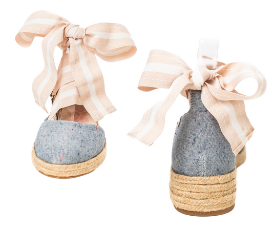 QUADSis Elaine Too Espadrille Wedge Chambray