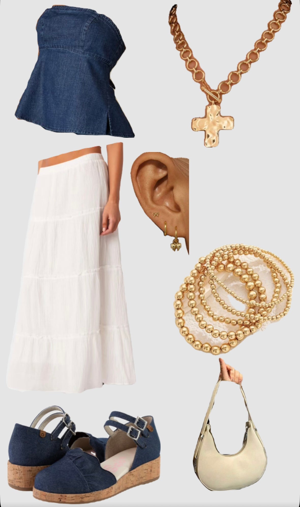 Denim Pinterest outfit vision board